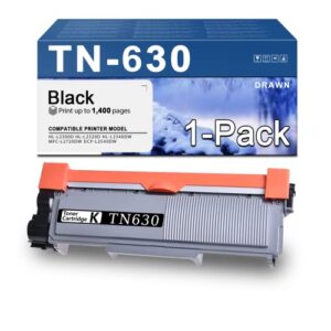 DRAWN Compatible TN630 TN-630 High Yield Toner Replacement for Brother HL-L2300D HL-L2320D HL-L2340DW MFC-L2720DW DCP-L2540DW Printer, TN630 Black 1-Pack