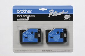 2/pack 1/2″ (12mm) black on clear tc tape for brother pt-20, pt20 label maker
