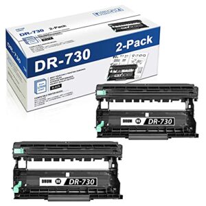 maxcolor 2 pack dr730 dr-730 drum unit replacement for brother dcp-l2550dw mfc-l2710dw l2750dw l2750dwxl hl-l2350dw l2370dwdwxl l2390dw l2395dw printer drum unit (toner not included)