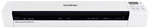 Brother Mobile Color Page Scanner, DS-820W, Wi-Fi Transfer, Fast Scanning, Compact and Lightweight