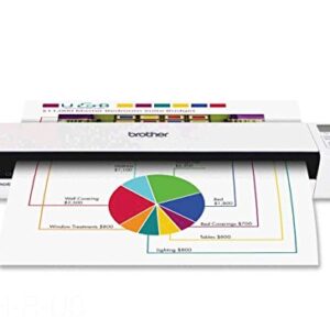 Brother Mobile Color Page Scanner, DS-820W, Wi-Fi Transfer, Fast Scanning, Compact and Lightweight