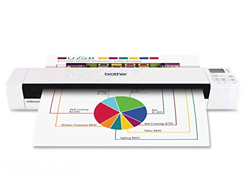 Brother Mobile Color Page Scanner, DS-820W, Wi-Fi Transfer, Fast Scanning, Compact and Lightweight
