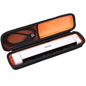 mchoi portable eva travel case for brother ds-740d/ds-640/doxie go se wi-fi scanner,case only