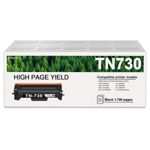 pionous compatible tn 730 tn730 toner cartridge high page yield replacement for brother tn-730 (1 black) for dcp-l2550dw hl-2350dw l2350dw l2370dw mfc-l2710dw l2750dw printer