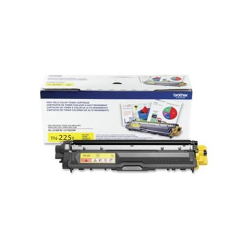 Brother TN225Y OEM Yellow Toner Cartridge,High Yield