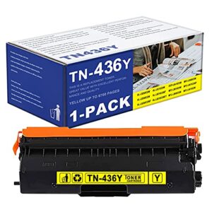 indi tn436y tn-436y compatible tn436 tn-436 (1 pack yellow) super high yield toner cartridge replacement for brother hl-l8360cdw l9310cdw l9310cdwtt mfc-l8610cdw l8690cdw printer.