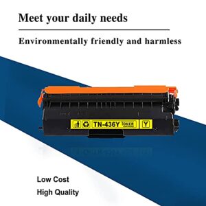 INDI TN436Y TN-436Y Compatible TN436 TN-436 (1 Pack Yellow) Super High Yield Toner Cartridge Replacement for Brother HL-L8360CDW L9310CDW L9310CDWTT MFC-L8610CDW L8690CDW Printer.