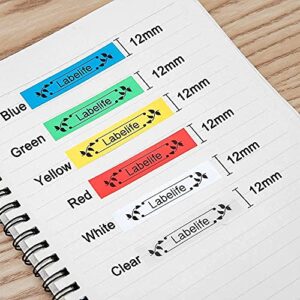 11 Pack, White + 1 Clear + 8 Color Compatible with Brother P Touch Label Maker Tape 12mm 0.47 M Tape M-K231 M-K231S M231 MK231 M-231 for Brother PTouch PTM95 PT-65 PT-70 PT-70bm PT-45 More