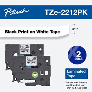 Brother Genuine P-Touch TZe-2212PK ~1" (24mm) Laminated Label Tape for use with Compatible Brother Label Makers