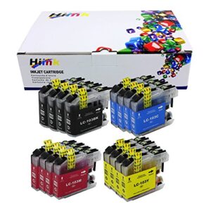 hiink lc103xl ink cartridge replacement for brother lc-103 mfc-j245 mfc-j285dw mfc-j450dw mfc-j475dw mfc-j650dw mfc-j870dw mfc-j875dw printer, pack of 16
