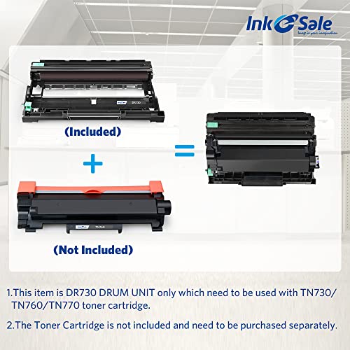INK E-SALE Compatible Drum Replacement for Brother DR730 DR-730 DR 730 for Use with Brother HL-L2325DW HL L2350DW L2390DW L2395DW L2370DWXL MFC-L2690 MFC L2710DW L2717DW L2730DW L2750DW DCP-L2550DW