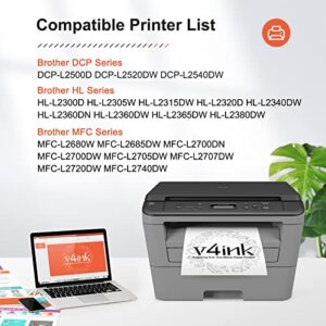 v4ink Compatible Tray_Toners_Cartridges_Printer for Brother TN660 TN630 Toner for Brother MFC-L2700DW HL-L2300D HL L2320D L2340DW L2360DW L2380DW DCP L2520DW L2540DW MFC L2720DW L2740DW Ink