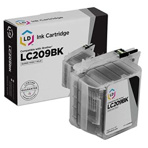 ld products compatible ink cartridge replacement for brother lc209bk super high yield (black) for use in brother mfc j5620dw, j5520dw, & j5720dw printers