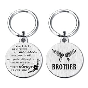 resdink brother memorial gifts, memory gift for loss of brother, sympathy gifts for loss of brother bereavement grief keychain, in remembrance of brother died gift, grave decoration memorial brother