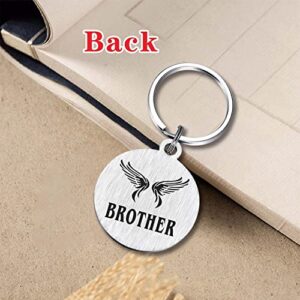 Resdink Brother Memorial Gifts, Memory Gift for Loss of Brother, Sympathy Gifts for Loss of Brother Bereavement Grief Keychain, in Remembrance of Brother Died Gift, Grave Decoration Memorial Brother