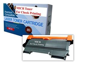 mtm compatible micr brother tn-450 tn450 high capacity 2.6k micr toner cartridge for check printing. replacement for tn-450 tn450 hl-2280dw mfc-7360n mfc-7860dw. not manufactured by brother.