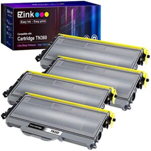 e-z ink(tm) compatible toner cartridge replacement for brother tn330 tn360 tn-330 tn-360 high yield compatible with dcp-7040 dcp-7030 mfc-7840w hl-2140 mfc-7340 mfc-7440n hl-2170w hl-2150n (4 black)