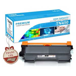 tn450 high yield toner cartridge compatible tn-450 black replacement for brother tn450 tn-450 for brother dcp-7060d dcp-7065d mfc-7240 mfc-7360n mfc-7365dn mfc-7460dn printer toner.(black 1 pack)