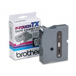 genuine brother 1″ (24mm) black on clear tx p-touch tape for brother xl-30, xl30 label maker