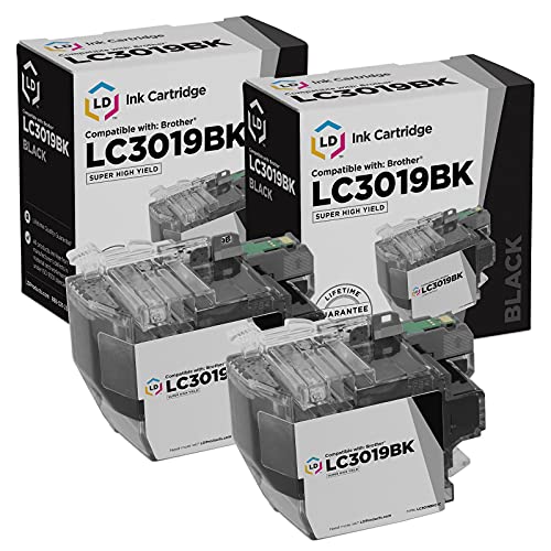 LD Compatible Ink Cartridge Replacement for Brother LC3019BK Super High Yield (Black, 2-Pack)