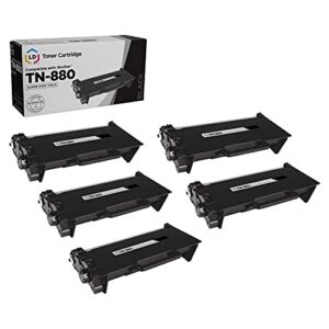 ld products compatible toner cartridge replacement for brother tn880 super high yield (black 5-packs) for use in dcp-l6600dw hl-l6200dw hl-l6200dwt hl-l6250dn hl-l6250dw hl-l6300dwt & hl-l6300dw