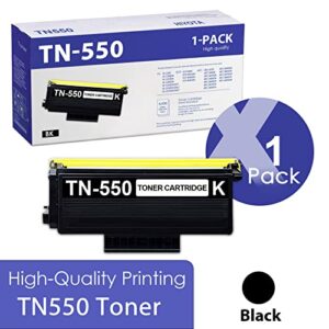 hiyota tn-550 tn 550 compatible tn550 toner cartridge black replacement for brother tn550 hl-5240 5350dn/dnlt 5370dw/dwt mfc-8370 8880dn 8890dw dcp-8060 8085dn printer (tn550-1pk)