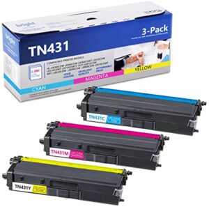 tn431 tn431c tn431y tn431m – tn-431 high yield toner cartridges compatible replacement for brother tn-431 hl-l8260cdw dcp-l8410cdw mfc-l8610cdw printer ink, tn4313pk