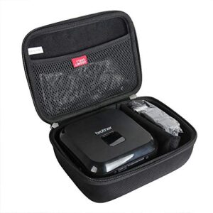hermitshell hard travel case for brother p-touch cube plus pt-p710bt versatile label maker