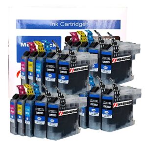 ink4work© 20 pack replacement ink cartridge combo for brother lc203 xl lc203xl (8 black, 4 cyan, 4 magenta, 4 yellow) for mfc-j460dw mfc-j480dw mfc-j485dw mfc-j680dw mfc-j880dw mfc-j885dw