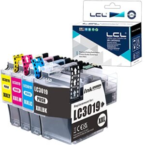 lcl compatible ink cartridge replacement for brother lc3019 lc3017 xxl lc3019bk lc3019c lc3019m lc3019y mfc-j5330dw j6530dw j6930dw j6730dw mfc-j5335dw mfc-j5730dw (4-pack black cyan magenta yellow)