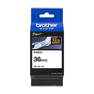 brother ste-161 labelling tape cassette, 36mm (w) x 3m (l), stencil tape, brother genuine supplies
