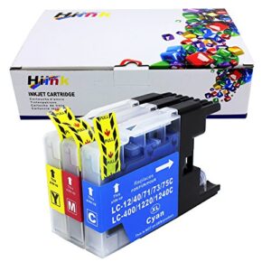 hiink compatible ink cartridge replackement for brother lc71 lc75xl lc75 ink cartridges use in brother mfc-j280w j825dw j430w j835dw j625dw j425w j6710dw j280w j6910dw j5910dw j6510dw j435w(3-pack)