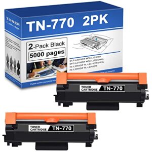tink (2 pack) tn770 compatible tn-770 black high yield toner cartridge replacement for brother dcp-l2550dw mfc-l2710dw mfc-l2750dw mfc-l2750dwxl printer toner.