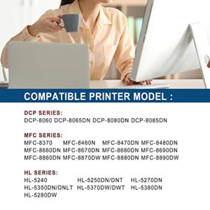 2 Pack TN-650 TN650 Black High Yield Toner Cartridge Replacement for Brother DCP-8060 8065DN 8080DN 8085DN MFC-8370 8460N 8470DN 8670DN 8860DN 8870DW 8480DN 8880DN 8680DN 8690DN 8660DN 8890DW Printer.