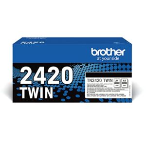 brother tn-2420twin toner cartridge, black, twin pack, high yield, includes 2 x toner cartridge, genuine supplies
