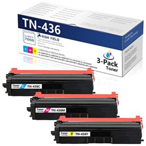 tn-436 tn-436 c/m/y standard yield toner cartridge set – dra compatible replacement for brother tn436c tn436m tn436y hl-l8260cdw l8360cdw l8360cdwt l9310cdw l9310cdwt l9310cdwtt dcp-l8410cdw printer