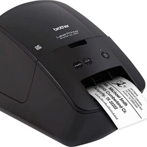 Brother QL-600 Economic Desktop Label Printer - Wired USB Connectivity - up to 2.4" Wide, 300 x 600 dpi, 44 Labels Per Minute, Automatic Cutter QL600 Label Maker for Home and Office