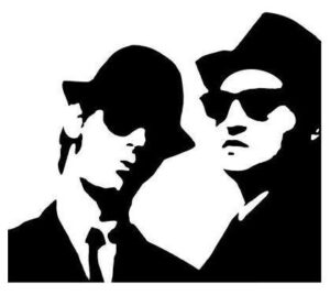 blues brothers rock band – sticker graphic – auto, wall, laptop, cell, truck sticker for windows, cars, trucks