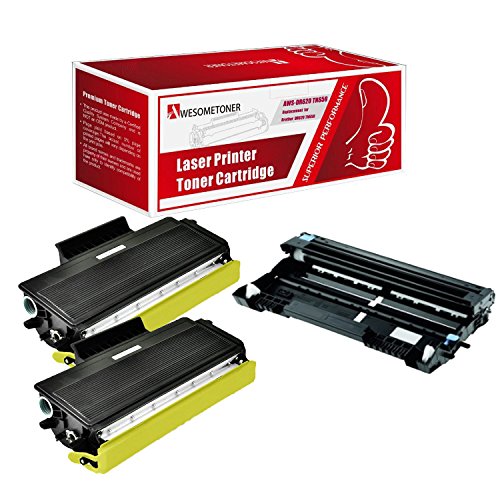 Awesometoner Compatible Toner & Drum Cartridge Replacement for Brother DR620 TN650 use with DCP-8080, DCP-8085, HL-5340, HL-5370, MFC-8480, MFC-8890 (Black, 3-Pack)