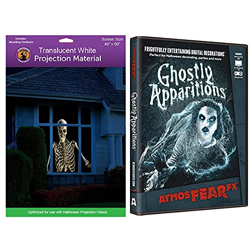 Kringle Bros AtmosFearFx Ghostly Apparitions DVD with Reaper Brothers® Rear Projection Screen