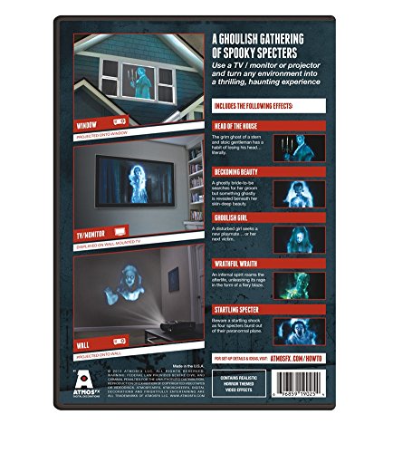 Kringle Bros AtmosFearFx Ghostly Apparitions DVD with Reaper Brothers® Rear Projection Screen