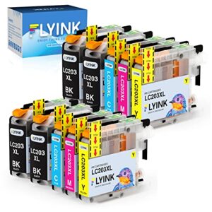 flyink ink cartridges for brother lc203 lc201 xl black and color for mfc-j480dw mfc-j4420dw printer