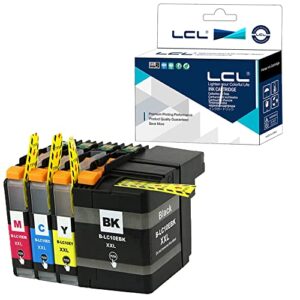 lcl compatible ink cartridge replacement for brother lc10e lc10ebk lc10ec lc10em lc10ey xxl high yield mfc-j6925dw (black cyan magenta yellow 4-pack)