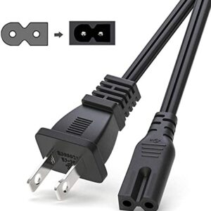 UL Listed 15ft Power Cord for Brother Sewing Machine PE400D PE200 DZ820 SA503 SQ9285 PQ1500 PS1900 2 Prong Polarized Power Cord Ac Cable Replacement