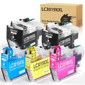 wokok compatible ink cartridge replacement for brother lc30195pk (2 black 1 cyan 1 magenta 1 yellow, 5-pack) super high yield, work on brother mfc-j6930dw mfc-j6530dw mfc-j5330dw mfc-j6730dw printer