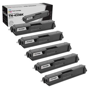 ld products compatible toner cartridge replacement for brother tn433bk high yield (black, 5-pack) for use in hl-l8260cdw, hl-l8360cdw, hl-l8360cdwt, hl-l9310cdw, mfc-l8610cdw & mfc-l8900cdw