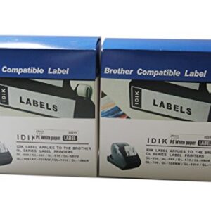 IDIK-22211 Replacement Labels Compatible with Brother DK-2211 Black on White Film Label 29mm x 15.5m/roll Packed in Individual Printed Retail Box with Permanent Cartridge