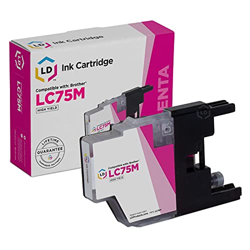 LD Compatible Ink Cartridge Replacement for Brother LC75M High Yield (Magenta)