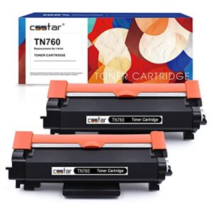 csstar compatible toner cartridge replacement for brother tn760 brother tn730 toner compatible with hl-l2370dw, dcp-l2550dw, hl-l2350dw, hl-l2370dwxl, mfc-l2730dw, mfc-l2750dwxl printer(2 black)