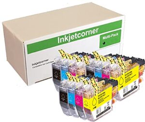 inkjetcorner compatible ink cartridges replacement for lc3013 lc-3013 for use with mfc-j491dw mfc-j497dw mfc-j690dw mfc-j895dw (3 black 3 cyan 3 magenta 3 yellow, 12-pack)